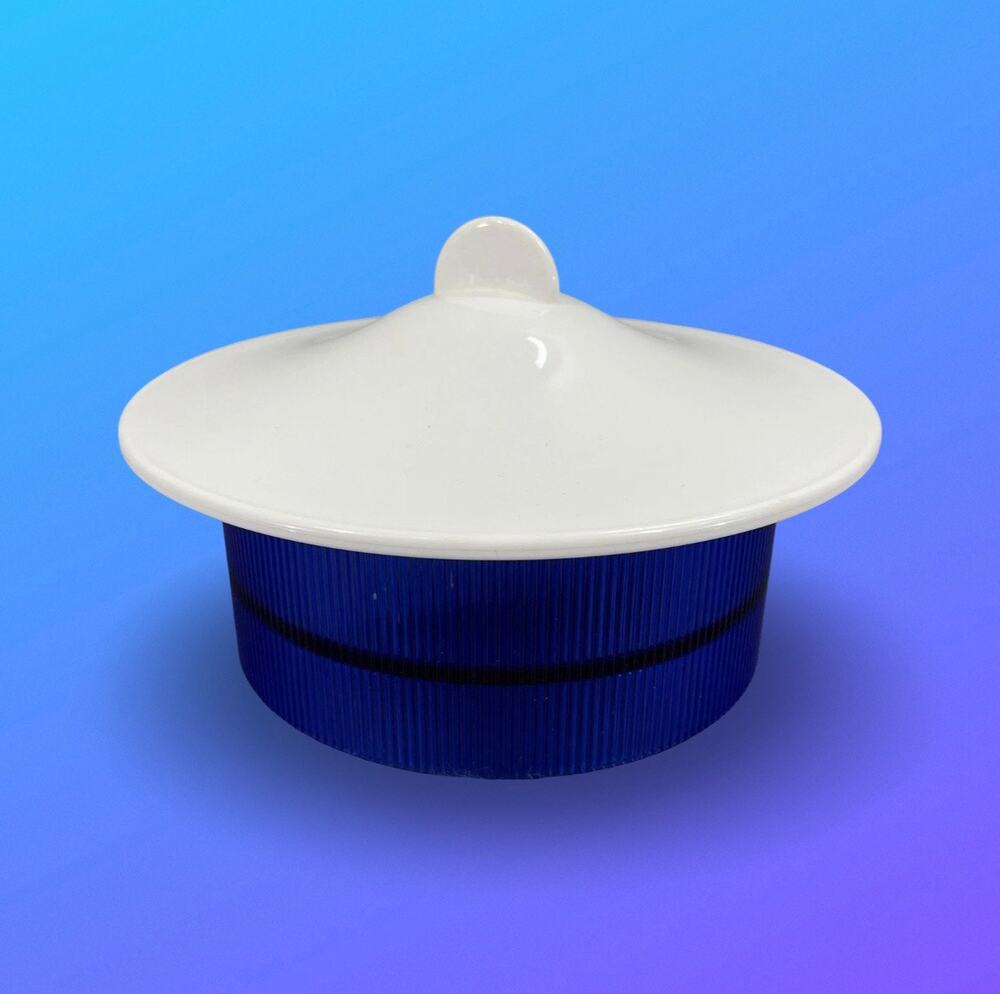 Tupperware Preludio Dip Bowl Candy Dish 2876A 2875A Plastic Cobalt Blue VTG